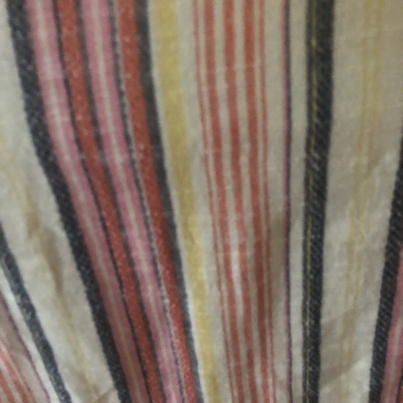 Free People Aubrey Sarong Sz  Small Multi Combo Skirt Swim Cover Striped Cotton - Picture 5 of 6